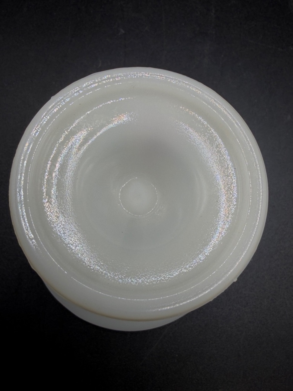 Vintage Hand Painted Floral White Milk Glass Urn Vase Vessel Cottagecore Decor - Picture 9 of 10